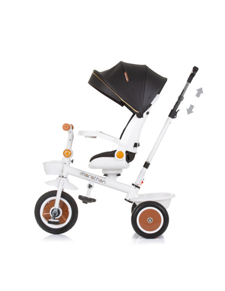 Триколка със сенник Маратон черно/бяла