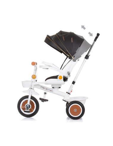 Триколка със сенник Маратон черно/бяла