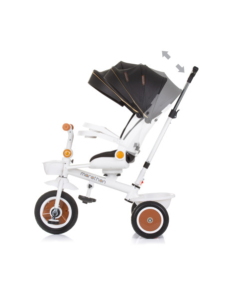 Триколка със сенник Маратон черно/бяла