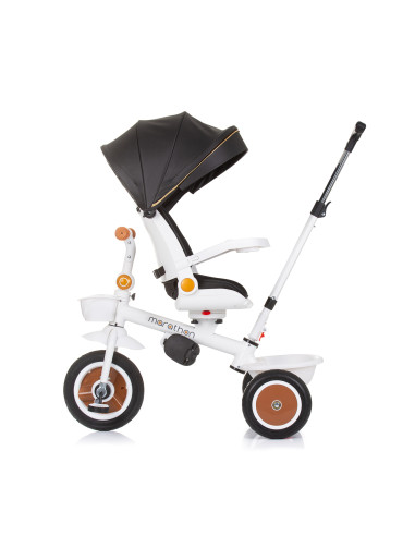 Триколка със сенник Маратон черно/бяла