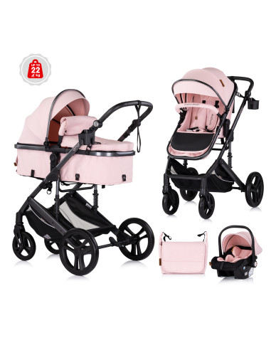 Детска количка "Аморе" розов маршмелоу