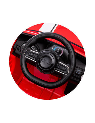 Електрическа кола FIAT 500 червена