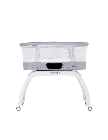 Кошара-люлка с LED дисплей "Sogno" сива