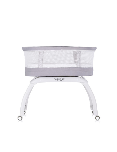 Кошара-люлка с LED дисплей "Sogno" сива