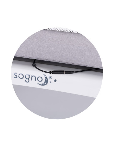 Кошара-люлка с LED дисплей "Sogno" сива