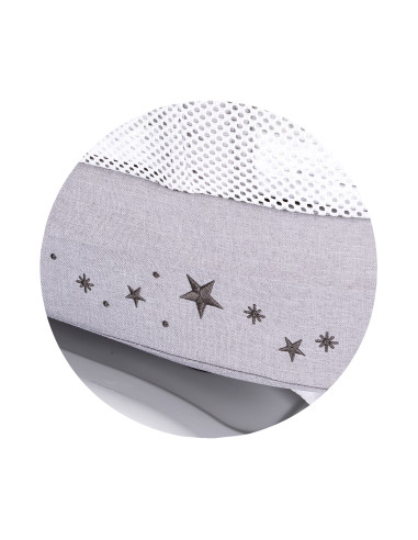 Кошара-люлка с LED дисплей "Sogno" сива