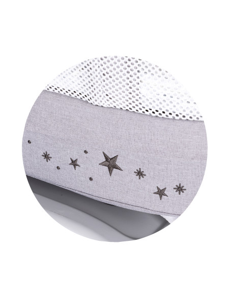 Кошара-люлка с LED дисплей "Sogno" сива