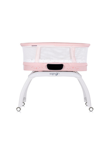 Кошара-люлка с LED дисплей "Sogno" розов