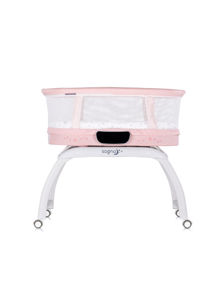 Кошара-люлка с LED дисплей "Sogno" розов