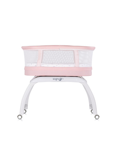 Кошара-люлка с LED дисплей "Sogno" розов