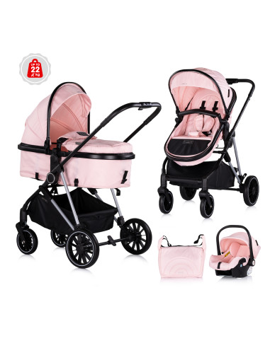 Детска количка "Аура" розов маршмелоу