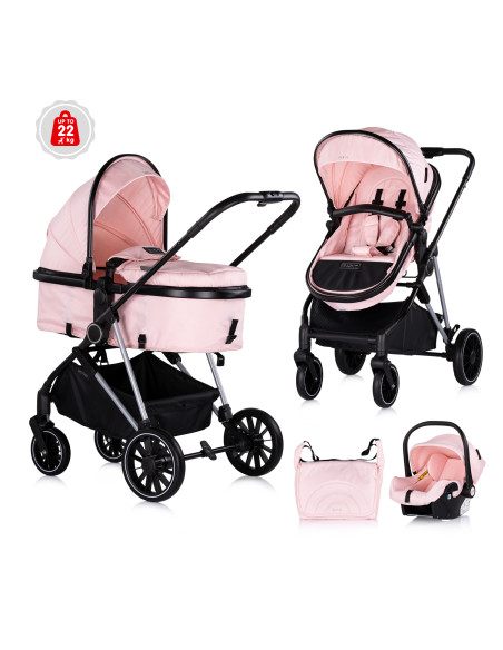 Детска количка "Аура" розов маршмелоу