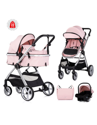 Детска количка "Виста" розов маршмелоу