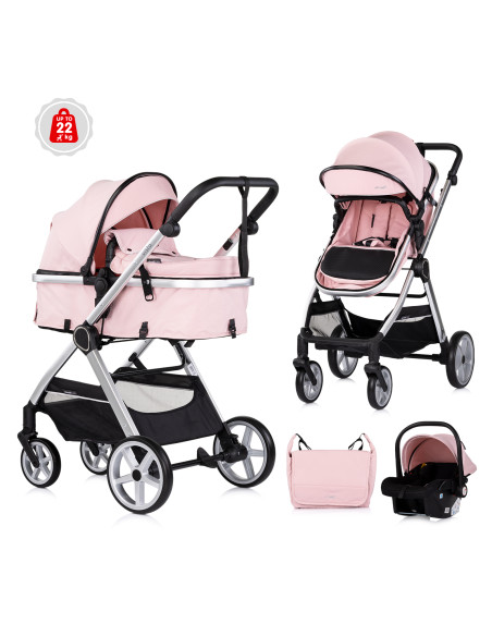 Детска количка "Виста" розов маршмелоу