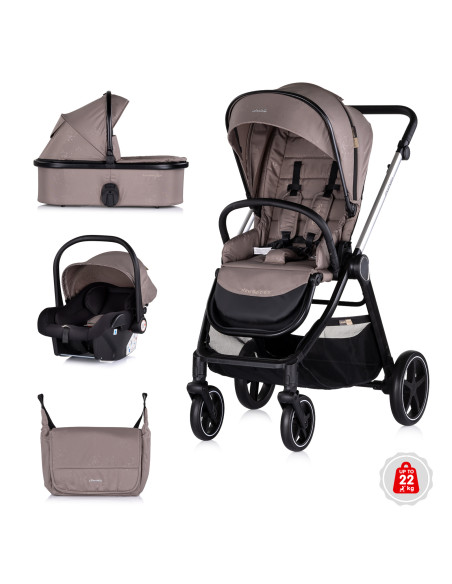 Детска количка 3 в1 "Марбея" тирамису