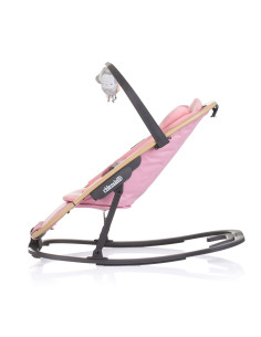 Бебешки шезлонг "Senso" маршмелоу+дърво 2