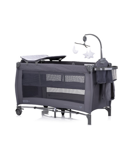 Детска преносима кошара Бела антрацит