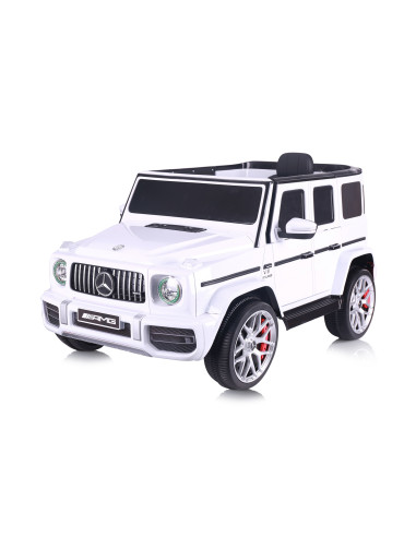 Джип MercedesAMG G63 бял,EVAгуми,коженa
