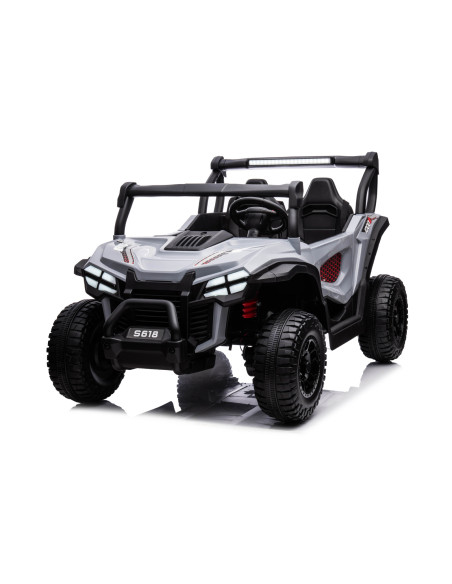 Електрическа кола за 2 деца БЪГИ MAGNUM сива