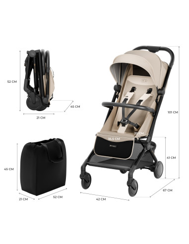 KinderKraft PILOT 2 бебешка количка SOFT BEIGE