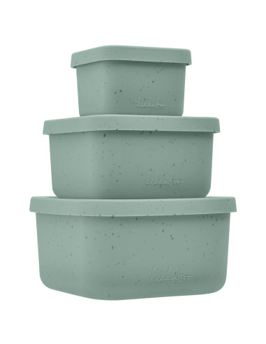Сет кутии за храна 3 бр Platinum Silicone Sage