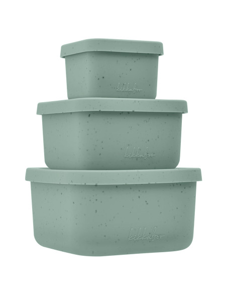 Сет кутии за храна 3 бр Platinum Silicone Sage