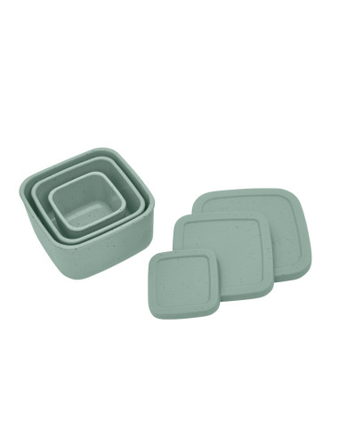 Сет кутии за храна 3 бр Platinum Silicone Sage