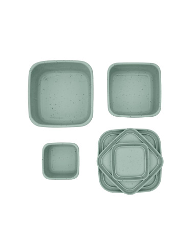 Сет кутии за храна 3 бр Platinum Silicone Sage