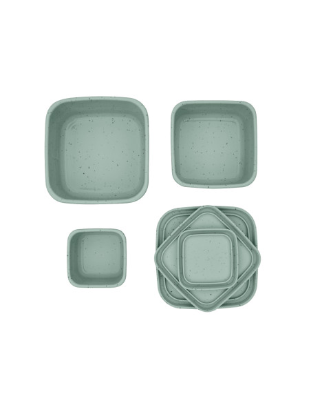 Сет кутии за храна 3 бр Platinum Silicone Sage