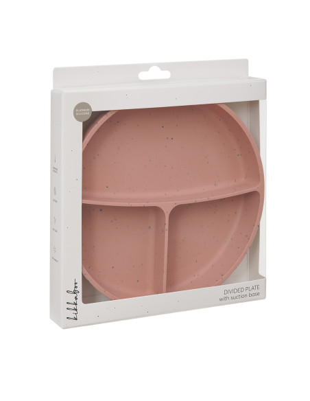 Чиния с отделения и вакуумно дъно Platinum Silicone Blush