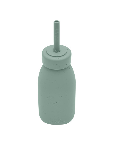 Шише със сламка Platinum Silicone Sage