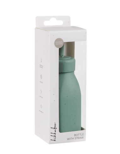 Шише със сламка Platinum Silicone Sage