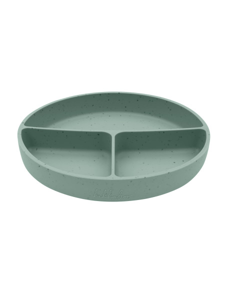 Чиния с отделения и вакуумно дъно Platinum Silicone Sage