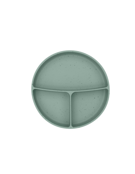 Чиния с отделения и вакуумно дъно Platinum Silicone Sage