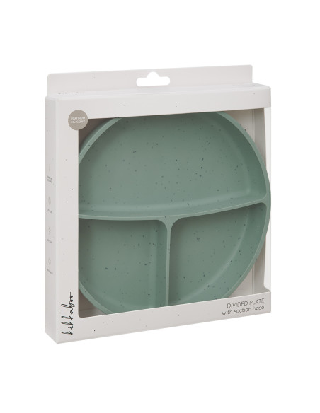 Чиния с отделения и вакуумно дъно Platinum Silicone Sage