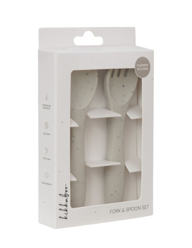 Сет вилица и лъжица Platinum Silicone Sand