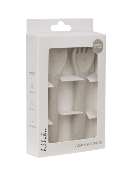 Сет вилица и лъжица Platinum Silicone Sand