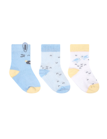 Бебешки чорапи с 3D уши Stripy Friends 0-6м