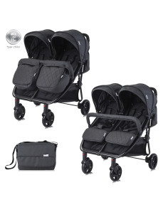 Д.КОЛИЧКА DUO+ЧАНТА BLACK до 15 кг за близнаци