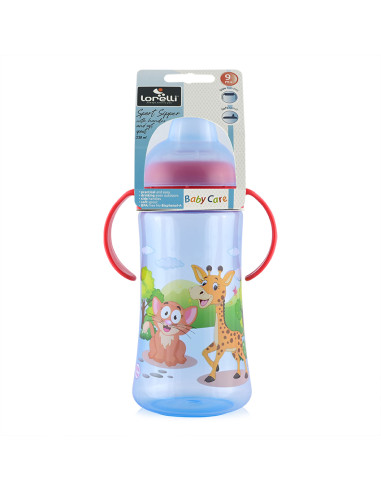 СПОРТНА БУТИЛКА С ДРЪЖКИ И МЕК Н-К 330МЛ СИНЯ