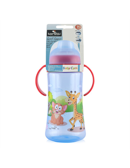 СПОРТНА БУТИЛКА С ДРЪЖКИ И МЕК Н-К 330МЛ СИНЯ