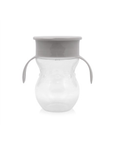 ЧАША НЕРАЗЛИВАЩА 360 ГРАДУСА СИВА 270ml с дръжки