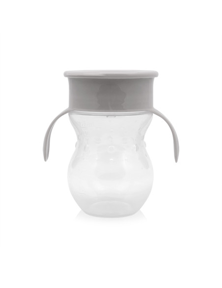 ЧАША НЕРАЗЛИВАЩА 360 ГРАДУСА СИВА 270ml с дръжки