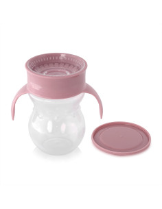 ЧАША НЕРАЗЛИВАЩА 360 ГРАДУСА РОЗОВА 270ml с дръжки 2