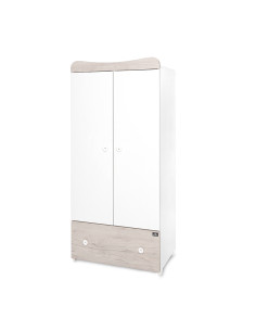 ГАРДЕРОБ EXCLUSIVE БЯЛО/СВЕТЪЛ ДЪБ NEW