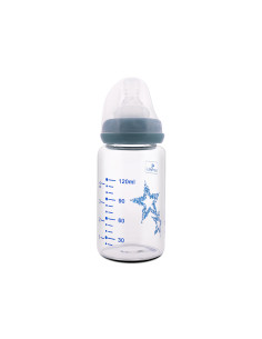 СТЪКЛЕНО ШИШЕ ANTI COLIC 120 МЛ MOONLIGHT BLUE 2