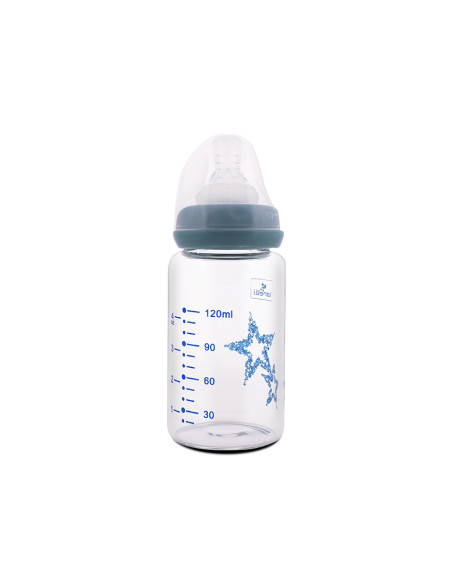 СТЪКЛЕНО ШИШЕ ANTI COLIC 120 МЛ MOONLIGHT BLUE