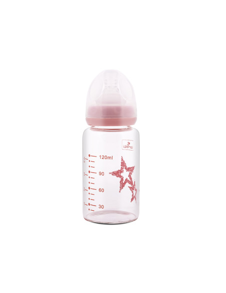 СТЪКЛЕНО ШИШЕ ANTI COLIC 120 МЛ BLUSH PINK