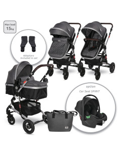 Д.КОЛИЧКА ALBA PREMIUM STEEL GREY+АДАПТОРИ