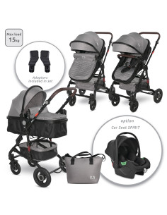 Д.КОЛИЧКА ALBA PREMIUM OPALINE GREY+АДАПТОРИ